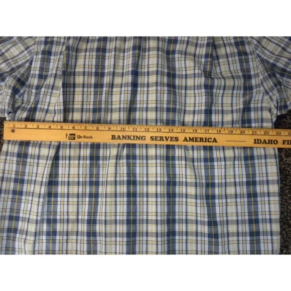 Duluth Shirt LT Blue Yellow Plaid Armachillo Lightweight Wicking Vented‎ 475205 - Picture 12 of 14